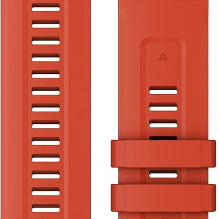 Garmin 26mm QuickFit watch band, Silicone, Flame Red