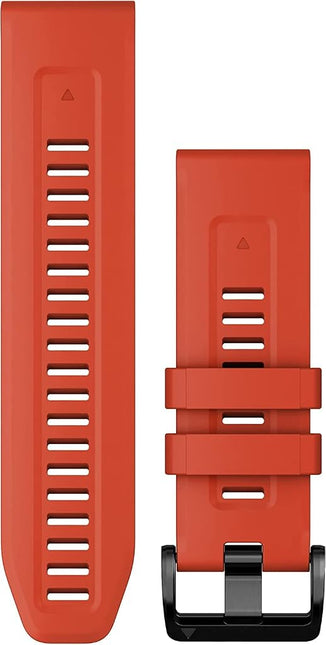 Garmin 26mm QuickFit watch band, Silicone, Flame Red