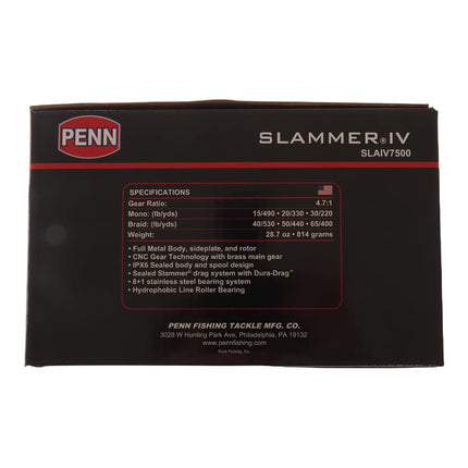 PENN Slammer IV Saltwater Spinning Reel - Full Metal, Heavy Duty Spin, Jigging or Lure Fishing Reel - Boat, Shore, Kayak