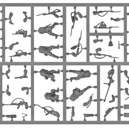 British 8th Army Infantry - 28mm Scale Plastic Miniatures for Bolt Action