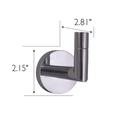 Design House 558288 Graz Robe Hook for Bathroom Bedroom Closet Kitchen or Office Polished Chrome