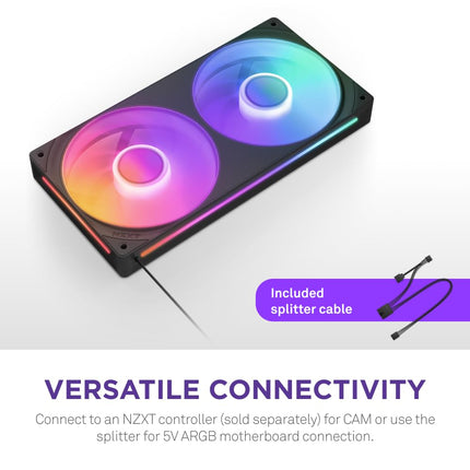 NZXT F240 RGB Core - 240mm Single-Frame RGB Fan Unit - Black