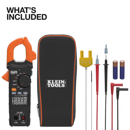 Klein Tools CL490 AC/DC Digital Tang Meter with TRMS, Dual Display, Auto-Ranking, Current, Voltage, Resistance, Continuity, NCVT Detection and Reverse Contrast LCD