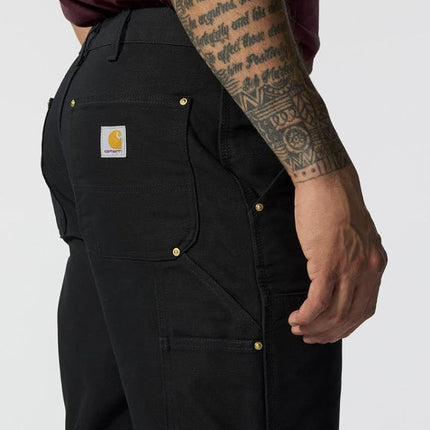 Carhartt Men's B01 Loose Straight Firm Duck Double-Front Dungaree, Black, 48W x 30L
