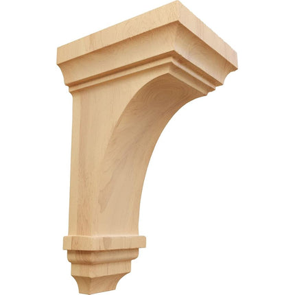 Ekena CORW04X04X08JERO 4-Inch Width x 4 3/4-Inch Depth x 8-Inch Height Small Jefferson Wood Corbel - Red Oak