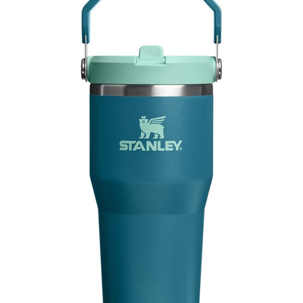 STANLEY IceFlow 2.0 Flip Straw Tumbler with Handle 30 oz | Twist On Lid and Flip Up Straw | Leak Resistant Water Bottle | Insulated Stainless Steel | BPA-Free | Coastal Teal