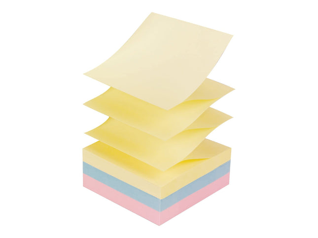 Post-it Pop-up Notes, 3x3 in, 12 Pads, America's 1 Favorite Sticky Notes, Beachside Caf� Collection, Pastel Colors, Recyclable (R330-12AP)