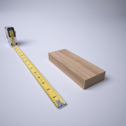 2 1/2"W x 6 1/2"H x 1"P Americraft Solid Hardwood Stain Grade Smooth Plinth Block with Squared Edge, White Oak