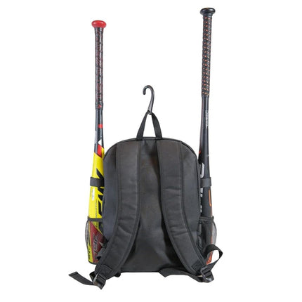 Rawlings Savage Youth Baseball Bag - Kids Bat Bag – Durable Baseball Backpack – Holds Two Bats – Includes Hook to Hang on Fence - Black/Camo