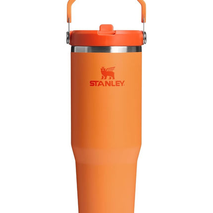 Gobelet STANLEY IceFlow 2.0 Flip Straw avec poignée 30 oz | Couvercle à visser et paille rabattable | Bouteille d'eau résistante aux fuites | Acier inoxydable isolé | Sans BPA | Corail Verge d'or