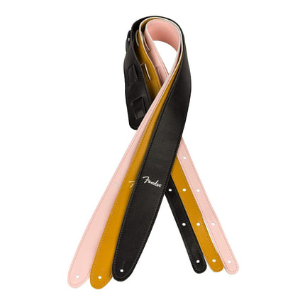 Fender Vegan Leather Guitar Strap, 2.5in, Black