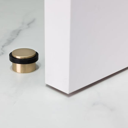 EVI Herrajes I-103-CU I-103-Door Stop, Adhesive, Finish (Brass), Matte Satin, 35mm -Ø