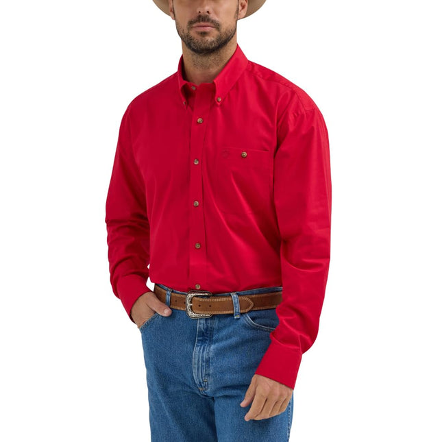 Wrangler George Strait Solid Black Button Down Shi