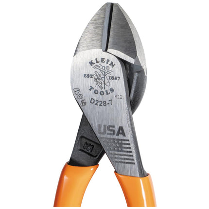 Pliers, High Leverage Diagonal-Cutters Klein Tools D228-7, Red,18 cm