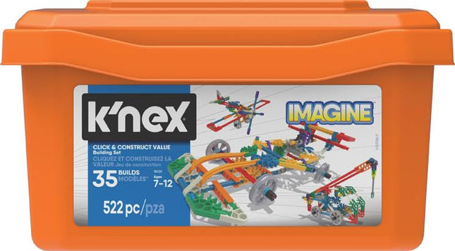 K'NEX - Click & Construct Tub 522 pieces 35 builds