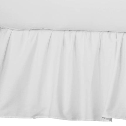 Faldón para cuna pequeña/portátil con volantes de microfibra ultrasuave American Baby Company, blanco, para niños y niñas