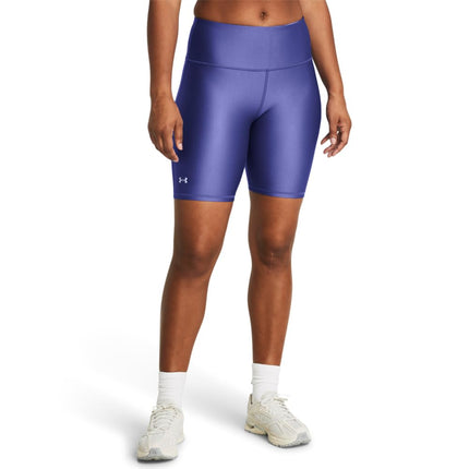 Under Armour Women's HeatGear Bike Shorts, (432) Tech Blue / / White, XS