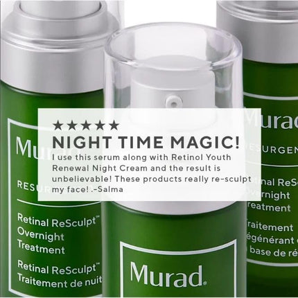 Murad Retinal ReSculpt Overnight Serum - Vitamin A Night Skincare for Fine Lines, Wrinkles, Sagging and Crepey Skin, Face & Neck, 30 mL