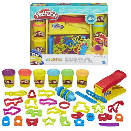 Play-Doh Fun Factory Deluxe Set, 31 Tools & 6 Cans, Christmas Gifts Girls & Boys, Kids Arts & Crafts, Preschool Toys, Ages 3+ (Amazon Exclusive)
