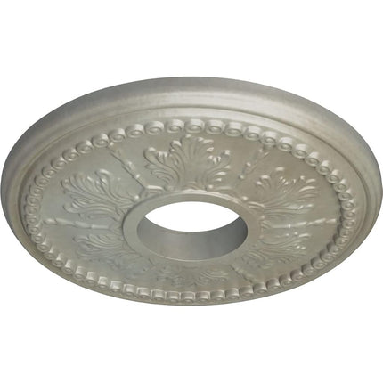 13 7/8"OD x 3 3/4"ID x 1 1/4"P Tirana Ceiling Medallion (Fits Canopies up to 4 3/4"), Hand-Painted Flash Gold