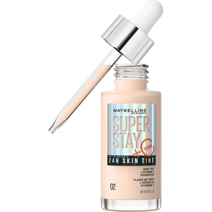Maybelline Super Stay Up to 24HR Skin Tint Light to Medium Coverage Makeup with Vitamin C, 220, Pack of 1