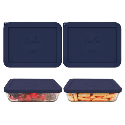 Sophico 6 Cup Rectangle Silicone Storage Cover Lid