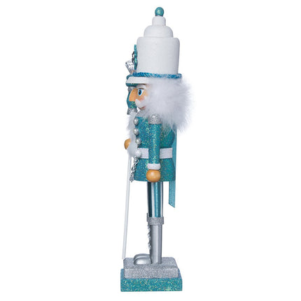 Kurt Adler Hollywood Nutcracker, 17-Inch, Turquoise/White