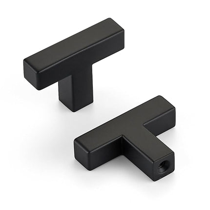 15 Pack Matte Black Cabinet Knobs 2 Inch Black Squ