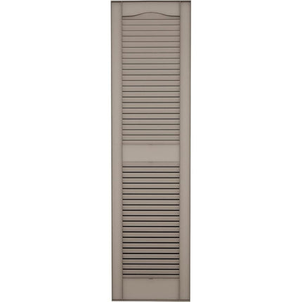 Ekena Millwork LL1C12X02400BD 12" W x 24" H Open Shutters with Center Slits Lifetime Vinyl Top with Fastener (Pair) Bordeaux