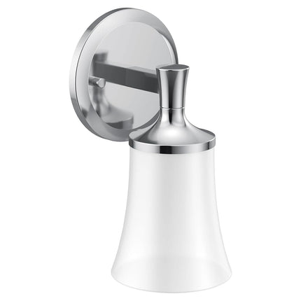 Moen YB0361CH 1 Dual-Mount Bath Bathroom Vanity Light Fixture with Frosted Glass, 110 V, Chrome
