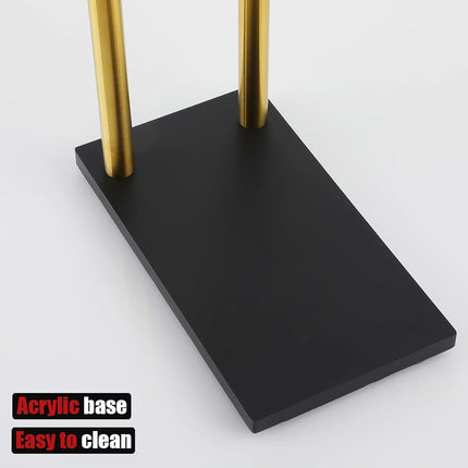 JQK Toallero de Mano con Acabado en Bronce Frotado con Aceite, Soporte Moderno en Forma de Árbol de Pie para Encimera con 2 Barras de 30,5 cm, Acero Inoxidable 304 ORB, HTT172-ORB
