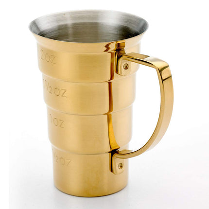 Barfly M37108GD Drink Jigger, 2 oz, Gold w/Handle