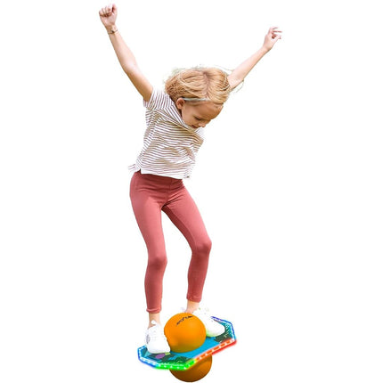 Flybar Pogo Trick Ball for Kids – Balance Bounce Board with Anti-Slip Deck – Pump Included - Indoor & Outdoor Toys for Boys and Girls Fun Way to Reduce Screen Time Supports up to 160 lbs – Ages 6+