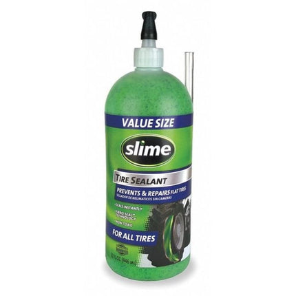 Slime-10009-Flat-Tire-Puncture-Repair-Sealant,-Prevent-and-Repair,-All-Off-Highway-Tubeless-Tires,-Non-Toxic,-eco-Friendly,-32-oz-Bottle