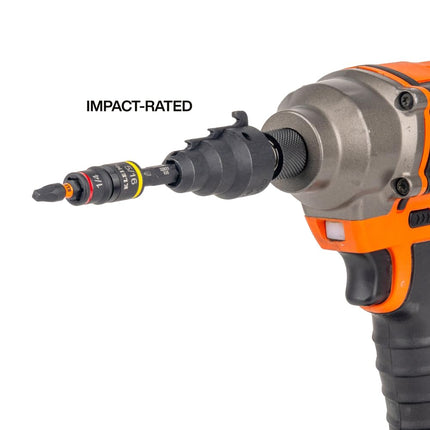 Klein Tools 85191HD Flip Socket Conduit Reamer Driver, 3-in-1 Impact-Rated Tool for 1/2-Inch, 3/4-Inch, 1-Inch Conduit, Integrated Quick-Connect Handle with Magnetic Bit Holder