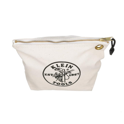 KLEIN TOOLS Canvas Zipper Bag- Consumables, Blue 5539BLU, Blue, Modern
