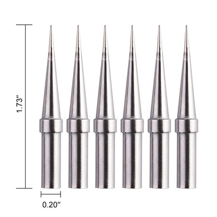 6pcs Weller ET Soldering Iron Replacement Tips for WES51/50,WESD51,WE1010NA,PES51 / 50,LR21 ET Tip Series (6PCS-02)