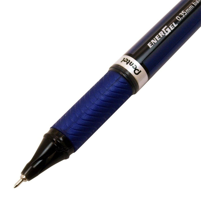 Pentel Energel Euro Ballpoint Pen, 0.35mm Needle Tip, Blue Ink (BLN23-C)