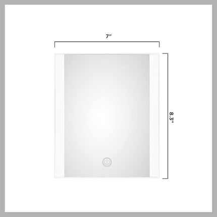 Conair Lighted Makeup Mirror, Travel Makeup Mirror, Adjustable Base, Battery Operated in Glossy White