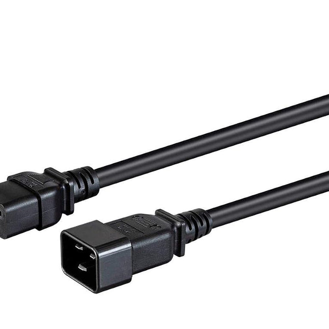 Monoprice 135059 Heavy Duty Extension Cord - IEC 60320 C20 to IEC 60320 C19 12AWG 20A/2500W SJTW 250V Black 6ft