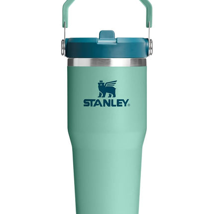 Vaso Stanley IceFlow 2.0 con Pajita Abatible y Asa, 414 ml | Tapa Atornillable y Pajita Elevable | Botella de Agua a Prueba de Fugas | Acero Inoxidable Aislado | Sin BPA | Verde Primavera