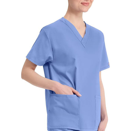 Dickies Men's signature medical scrubs shirts, Teal Blue, L UK
