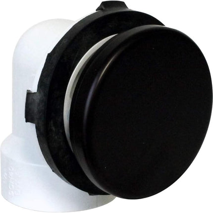 Westbrass 493244H-4-05 12" & 4" Bath Waste & Overflow Assembly with Tip-Toe Drain Plug and Illusionary Faceplate-SCH. 40 PVC Pipe, Polished Nickel