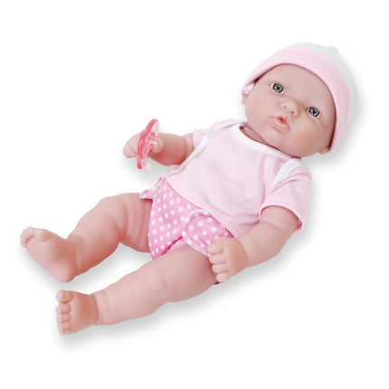 Poupée JC Toys Deluxe La Newborn 12" Tout en vinyle Rose, Set de 25 pièces, Cadeau