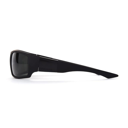 Dockers Men's Gavin Sunglasses Polarized Wrap, Black, 57mm
