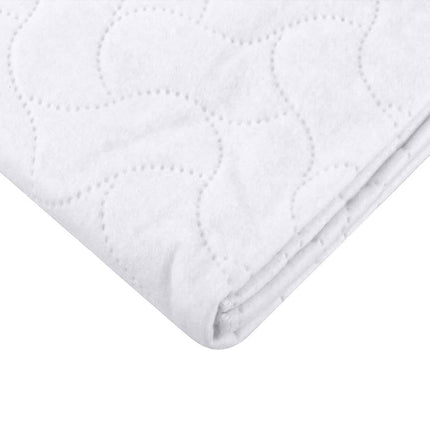 American Baby Company Waterproof Embossed Quilt-Like Flat Crib Protective Pad Cover, White