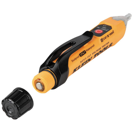 Klein Tools NCVT1XT Voltage Tester, Non-Contact Low Voltage Tester Pen, 70V to 1000V AC, Durable IP67 Tester is Dustproof and Waterproof