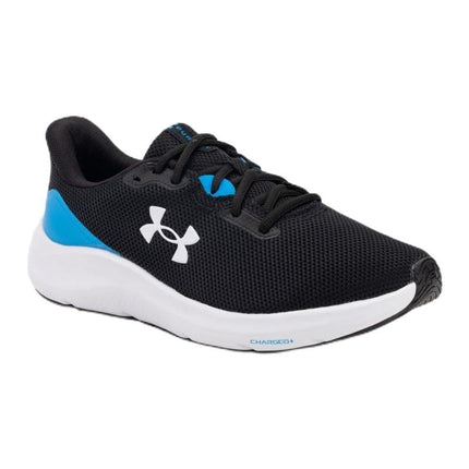 Zapatillas Under Armour Charged Pursuit 4 para hombre, (003) Negro/Azul Eléctrico/Blanco, 13 Reino Unido