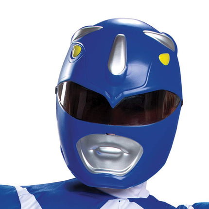 DISGUISE Official Blue Power Rangers Costume Kids, Power Rangers Fancy Dress Up Outfit for Boys Children Book Day Week Costume for Kids S
