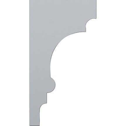Ekena BKT03X04X08DI Endurathane 3 1/2" W x 4 1/4" D x 8" H Diane Bracket, Primed